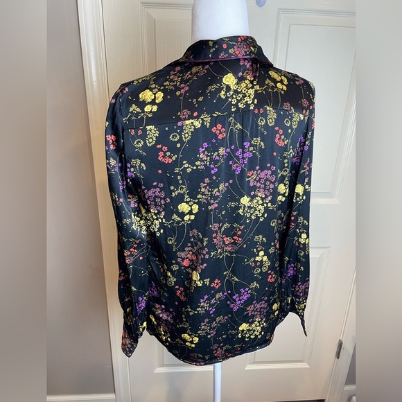 Anthro Pferdgarten Floral Black Button-Up Blouse - Picture 3 of 12